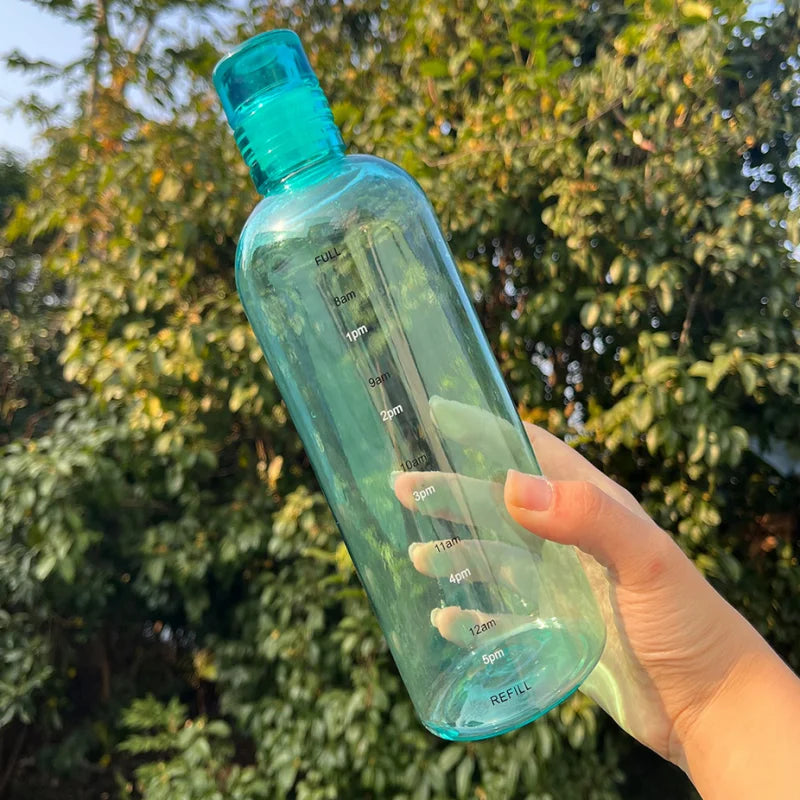 700Ml Elegant Leakproof Water Bottle with Time Scale Stay Hydrated Daily Lightweight & Portable for Fitness & Outdoor Adventures