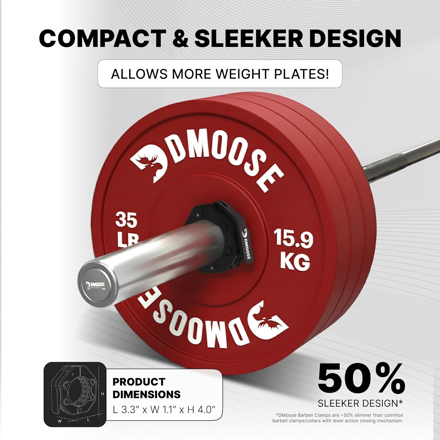 2-Inch Quick Release Barbell Collars (Pair) w/ Anti-Slip TPR Grip