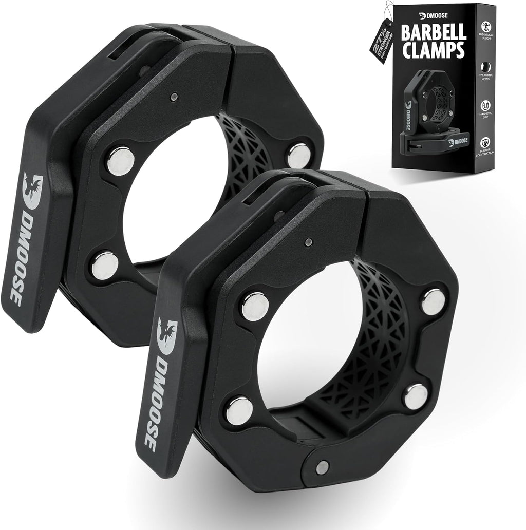 2-Inch Quick Release Barbell Collars (Pair) w/ Anti-Slip TPR Grip