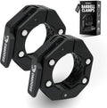 2-Inch Quick Release Barbell Collars (Pair) w/ Anti-Slip TPR Grip
