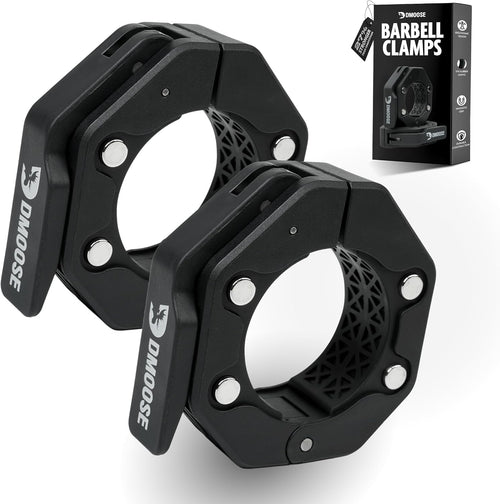 2-Inch Quick Release Barbell Collars (Pair) w/ Anti-Slip TPR Grip