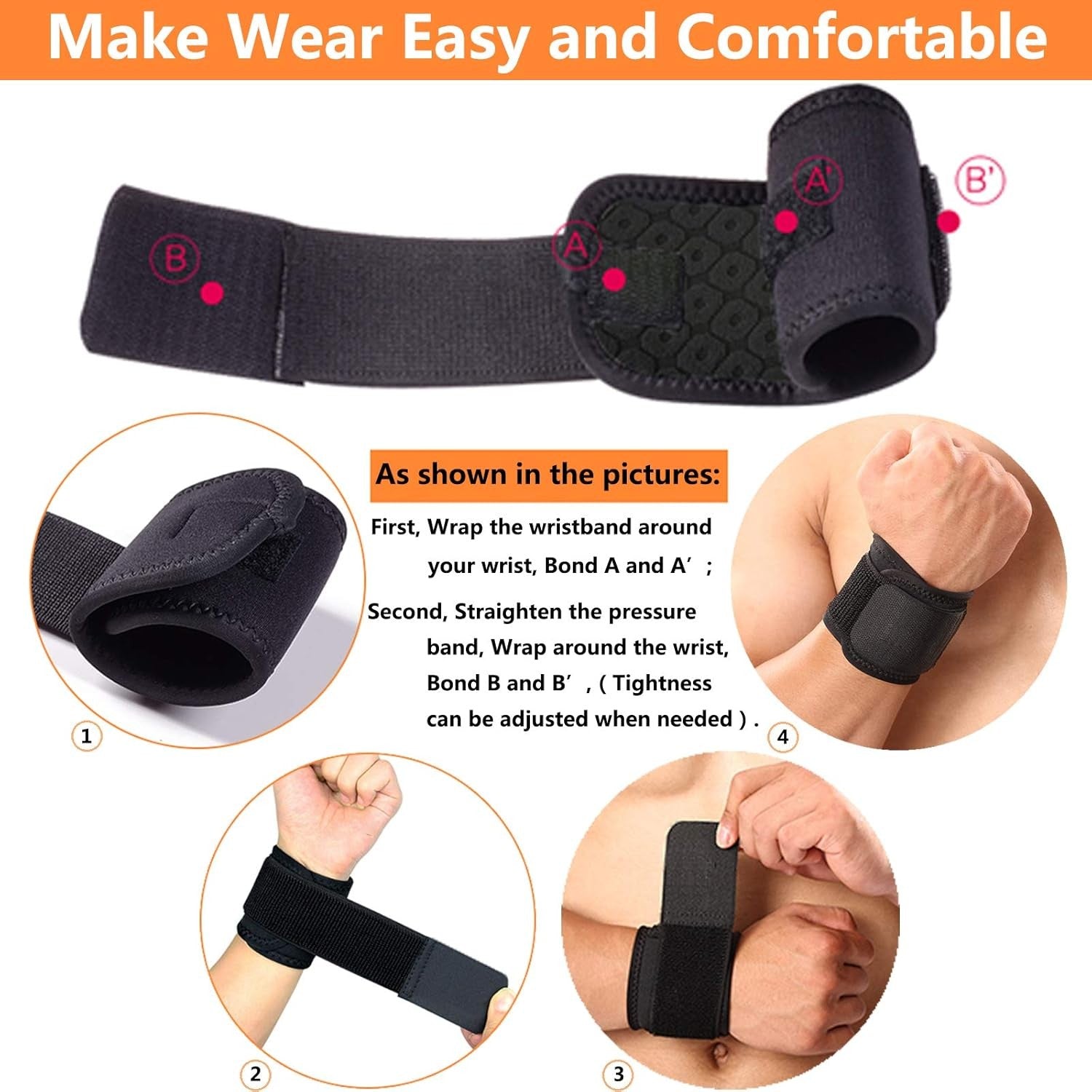 2Pcs Wrist Wraps for Weightlifting